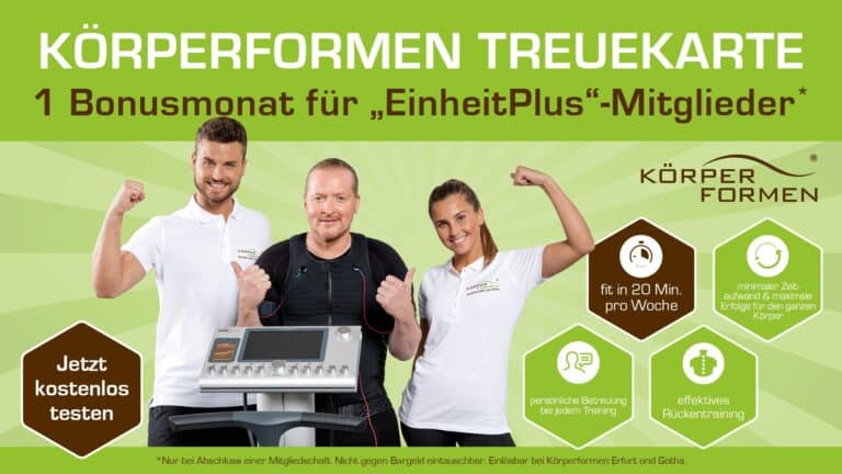 Angebot: 1 Bonusmonat für „EinheitPlus“ Mitglieder